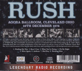 Rush "Agora Ballroom, Cleveland Ohio - 16th December 1974"